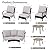 PHI VILLA Large Patio Furniture Set 12 Piece, Half-Moon Outdoor Couch Set for 10 Persons with 2 Patio Coffee Table for Garden, Poolside, Balcony, Backyard