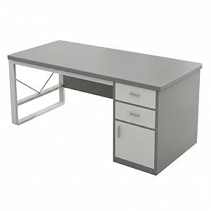 大容量収納 Quikzy 社長デスク エグゼクティブデスク 役員机 120x60x72cm 頑丈 広々天板 書斎机 オフィスデスク 据え置き型デスク 法人向け 会議テーブル (100x60x72cm,B)