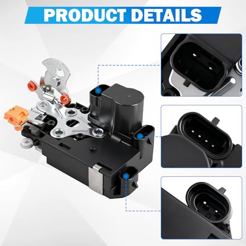 Image of Door Lock Latch Actuator Compatible with 2000-2007 Cadillac Escalade & Chevy Chevrolet Silverado Avalanche Suburban Tahoe & GMC Sierra Yukon, Front Left Driver Side, OE#931-318, 15110643, 15053681