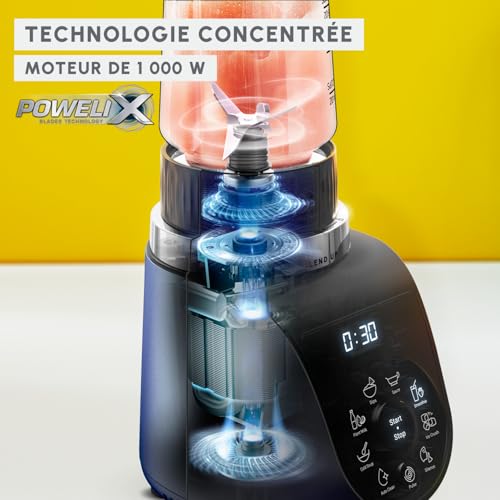 Mini blender puissant Moulinex 8 programmes pour broyer la glace pilée