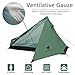 Geertop 1 Person 3-Season 20D Ultralight Backpacking Tent for Camping Hiking Climbing (Pole NOT Included)