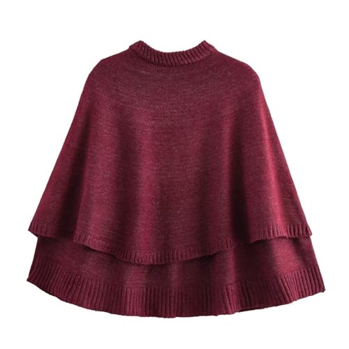 Image of Knit Cape Coat for Women Button Up Cropped Cardigan Corporate Outfits Dressy Casual Old Money Aesthetic