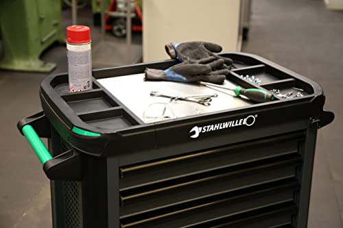 Stahlwille 93/6 A Werkstattwagen | 6 Schubladen | sicher durch Zentralverriegelung und Kippschutz | strapazierfähige Kunststoffablageplatte