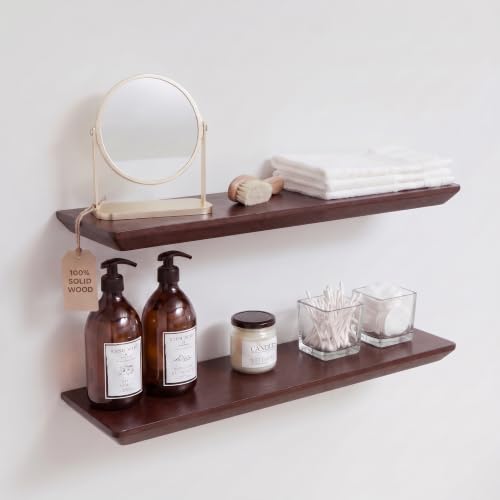 Solid Pine 24 Inch Floating Shelves