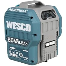 WESCO 60V 2.5Ah Li-ion Battery Pack, Cordless Tool Battery Pack, Intelligent Power Management, Shock-Resistant Design