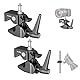SMALLRIG Super Clamp Kit 2-Pack, Hochleistungs Max Load 33lb/15kg, mit einem 1/4-20 und 3/8-16 oberen Schraube, für Fotostudio Video-Kamera-Beleuchtung, für runde Rohre und flache Oberflächen - 5318