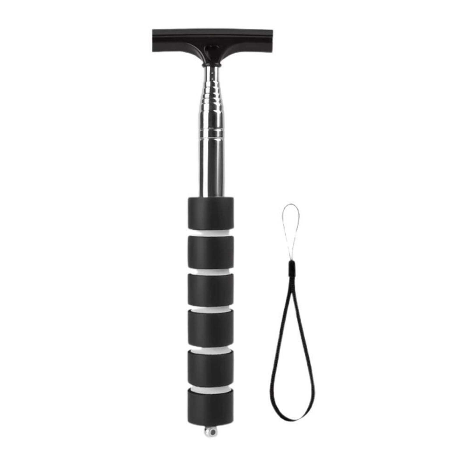 TRRYUIP Side Mirror Squeegee Portable Rainy Glass Window Cleaning Tool Wiper Extendable Handle Car Side Mirror Squeegee Telescopic Rearview(Black)