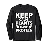Keep Calm Plants Have Protein - Este diseño vegano es para hombres y mujeres veganos que no comen nada que pedos y solo comen verduras saludables y alimentos nutritivos. Una idea de regalo vegana para vegetarianos. Accesorios veganos geniales para veganos en una dieta vegetal.