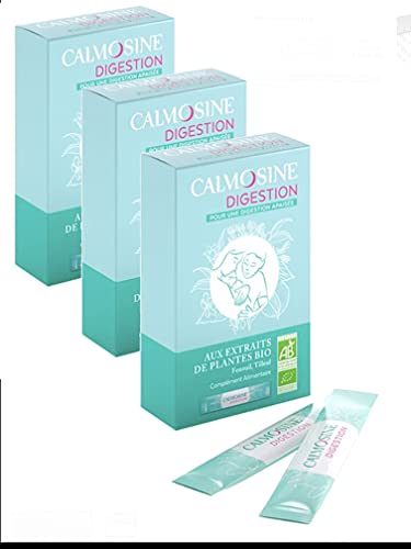 LAUDAVIE Calmosine - CALMOSINE digestion - Boisson apaisante et digestive aux extraits de plantes BIO - Lot de 3 Boites de 12 dosettes de 5 ml (3) Cover