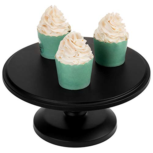 Mygift® Black Metal 10-Inch Cake Stand, Decorative Cupcake, Dessert And Appetizer Plate Pedestal Stand #TOP5