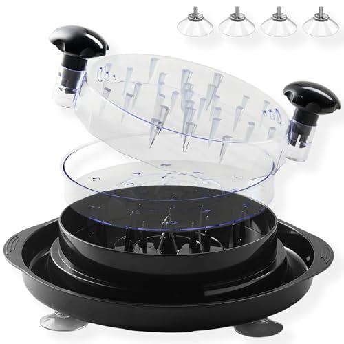 Large Chicken Shredder with Sucker Pad Holder,Strong Anti-Slip Strip,Nice size for shredding meat favorite kitchen gadget,removable piece in the middle for easy clean up,BPA Free, Heat Resistant