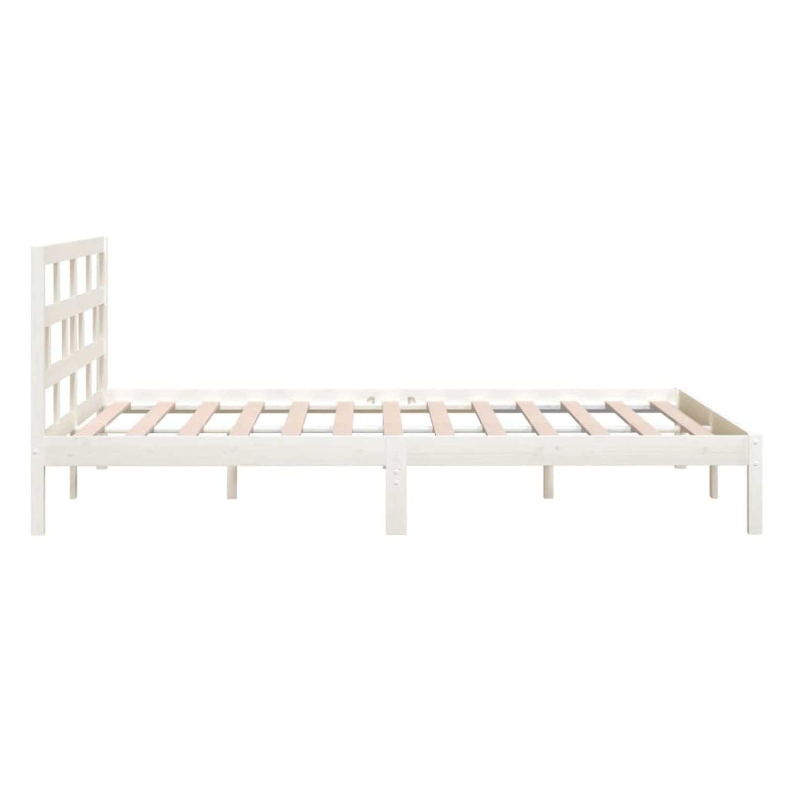 Homgoday Lattenrost aus Massivholz, Kiefer, Weiß, 140 x 200 cm, Bettrahmen mit 75/90/120/135/140/160/180/200 x 200 cm, für Einzelbett, rostfrei, einfach zu montieren