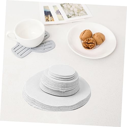 Sets de table feutre ronds dessous plat antidérapant cuisine - 6