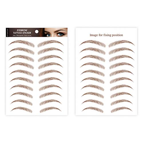 6D眉毛ステッカー ナチュラル アイブロウパッチ眉毛パッDIY簡単メイクツール アイブロウパッチ DIY簡単メイクツール 眉毛ステッカー 眉シール 美容ツール 男女兼用 10pcs