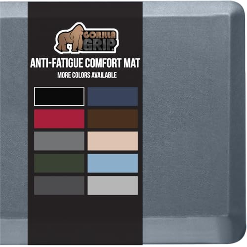 Image of GORILLA GRIP Cushioned Antifatigue Kitchen Mat for Floor, 20x32, Charcoal