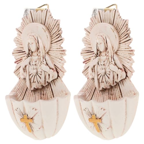 Amosfun Catholic Wall Hanging Decor Holy Water Font Family Decor Home Wall Art