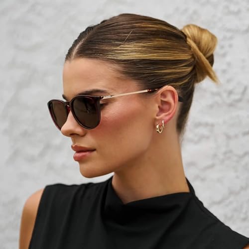 Image of WearMe Pro Round Polarized Sunglasses for Women - UV400 Protection, Lightweight Frame, Vintage Retro Style