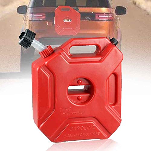 Fuel tank Gas Container With Mount Motorcycle Portable UTV Plastic Backup Jerry Can Petrol Anti Static Fuel Tank ATV Car For storing oil (Color : Red)