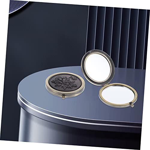 Fomiyes Vintage Round Mirror Pocket Mirror Travel Makeup Mirror Vintage Mirror Portable Round Mirror Travel Handheld Mirror Mini Beauty Mirror Makeup Mirrors Adorable Mirror Retro Mirror #TOP4