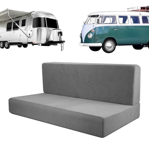 Funda de sofá lavable a máquina para autocaravana, impermeable, elástica, para futón, funda protectora para sofá sin reposabrazos para sofá cama, casa rodante, funda protectora para sofá de RV