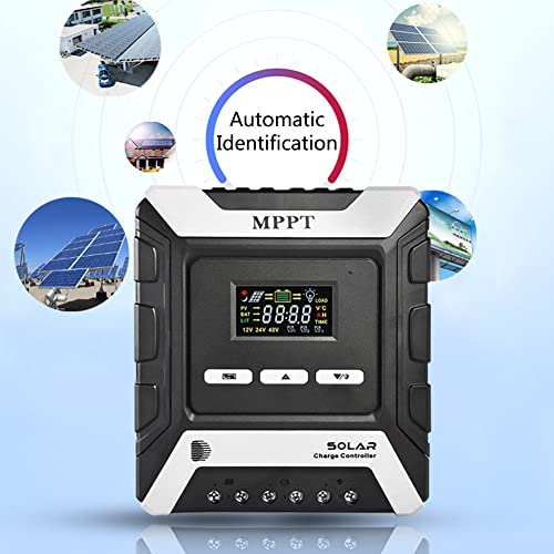 Haitoy 10A-80A Mppt Solar Charge Controller, Negative Ground Solar Panel Battery Regulator, With Dual Usb Port, Auto Paremeter Adjustable Lcd Display,10A #TOP3