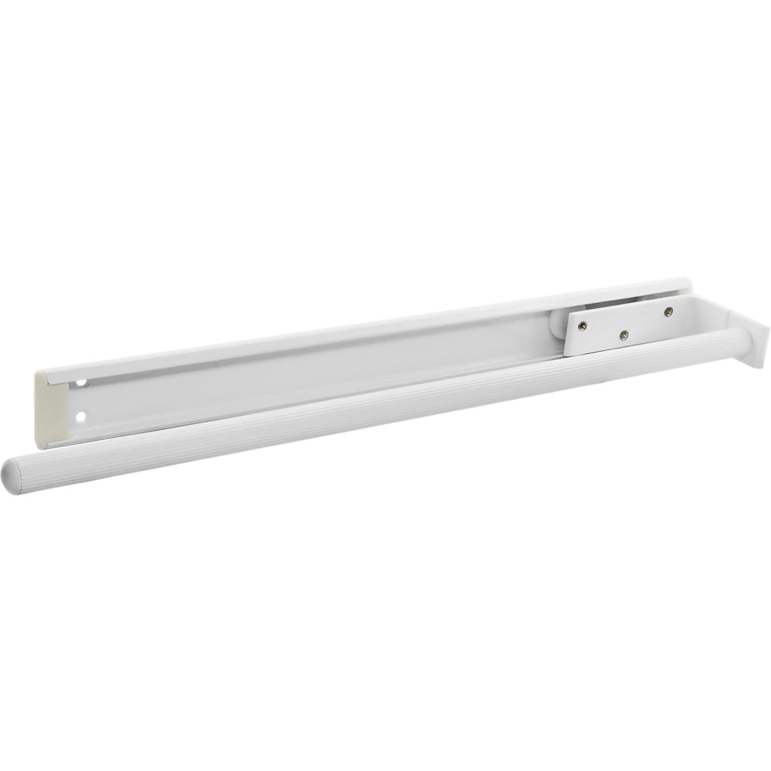 OBF Grimme Pluto 03 0352 10 White Coated Tea Towel Holder Extendible 1-Arm for Kitchen ET 448 mm Aluminium Length 448 mm