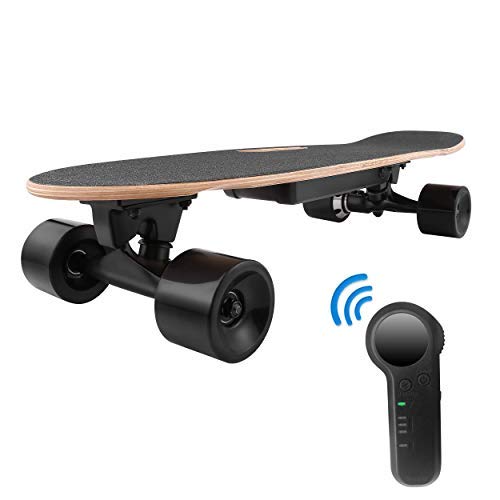 WeSkate E200 Electric Skateboard, 350W Hub-Motor, 12 MPH Top Speed, Wireless Remote Controlled