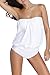 Dokotoo Womens Solid Soft Cup Strapless Tankini With Triangular Briefs X-Large White