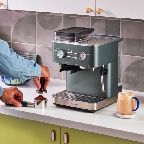 Miniatura 5 de Kitchenaid Cafetera Espresso Semiautomática Con Molinillo Integrado - 15 Niveles De Molienda, Control Pid, Bomba De 15 Bar, Vaporizador Y Diseño De Acero Inoxidable - Juniper