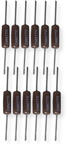 Ohmite 20J470E Pack of 12 Wirewound Resistors, 10W, 470 Ohms, 720V, 30 TCR, for High-Performance Industrial Applications