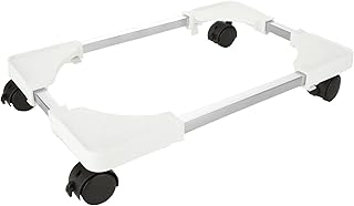 MIVIDE Computer Tower Stand, Adjustable CPU Stand with 4 Rolling Caster Wheels, White PC Stand for Floor, PC Tower Stand for Carpet