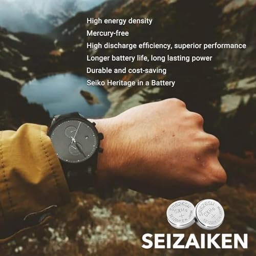 Image of SEIZAIKEN SR626SW Silver Oxide Watch Battery, 1.55V, 30mAh, Mercury-Free, Made in Japan, 377 Model, High Energy Density, Clean Room Manufactured (Pack of 5)
