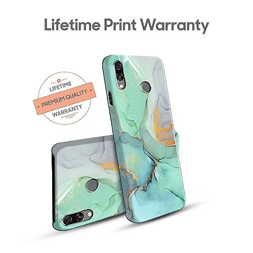 Image of COLORflow Back Cover Compatible with Honor Play | Beautiful Green Marble | Designer Printed Hard CASE Bumper Back Cover Compatible with Honor Play