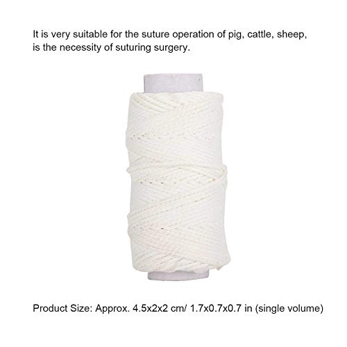 Image of Zerodis 3pcs Veterinary Suture Thread, Vet Veterinary Suture Thread Pig Cattle Animal Surgery Special Seam Surgical Suture Line(No. 18 Suture)