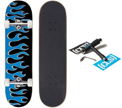 Image of [CCS] Skateboard Complete | Maple Wood | Professional Grade | Fully Assembled with Skate Tool & Stickers | Adults, Kids, Teens, Youth | Boys & Girls