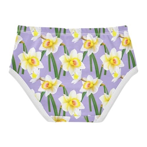 Joisal White Yellow Flowers Violet Purple Toddler Underwear Floral 2t Cotton Girl Panties Cute Cartoon Briefs Underpants2