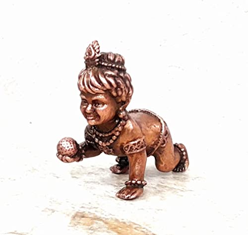 Image of God Bala Krishna Copper Murti | Idol - 1.6 Inch | 55 g