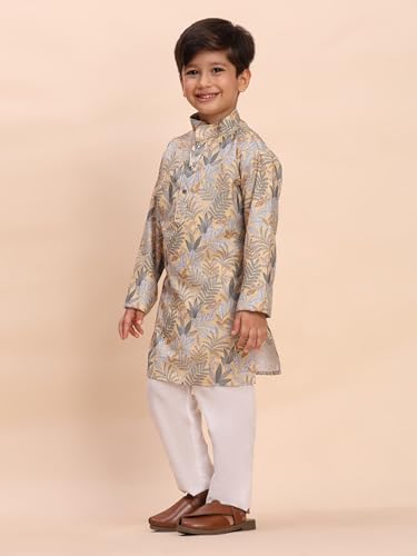 Image of Pro-Ethic Style Developer Boys Heavy Cotton Printed Kurta and Pajama Set for Kid's Ethnic Wear (S-280)