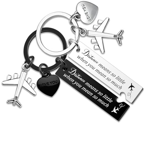 Long Distance Relationship Gifts For Couple Gifts For Boyfriend Girlfriend 2 Pcs Matching Keychains For Couples National Girlfriends Day Gift Him And Her Couple Gift Anniversary Valentine's Day