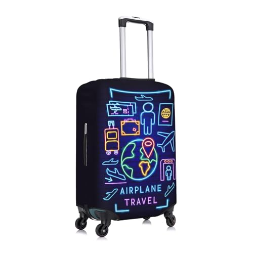 Airplane Travel Concepts Travel Luggage Cover Fits 18-32 Inch Luggage, Washable Suitcase Cover Protector with Concealed Zipper for Wheeled Suitcase Tsa Approved3