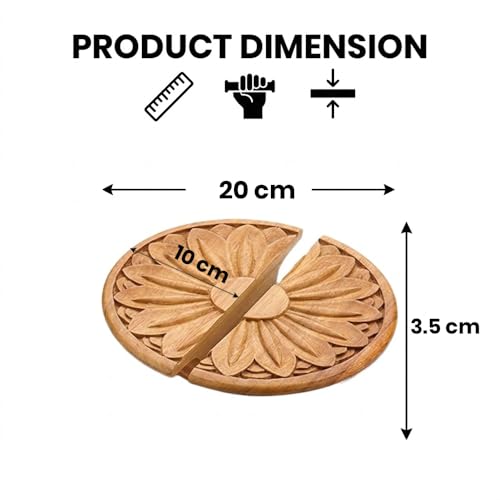 Image of Wooden Handle for Wardrobe Door /Handle for Cabinet /Pull Handle for Wardrobe /Teak Wood Door Handle (8 x 4 Inch) Natural Wood Finish-| 3 Years Warranty |