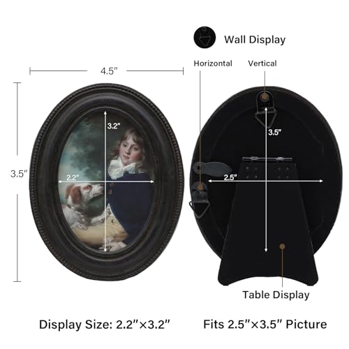 Sylvia'S Shop 2.5X3.5 Small Vintage Oval Picture Frame thumb #3