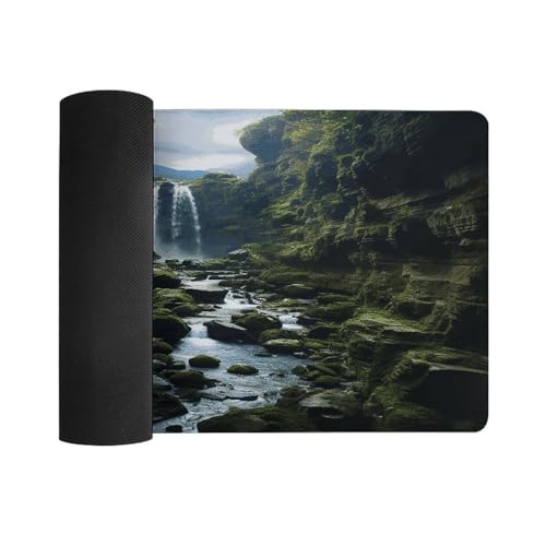 Waterfall Cliff desk pad grande rectangular goma miniatura 3