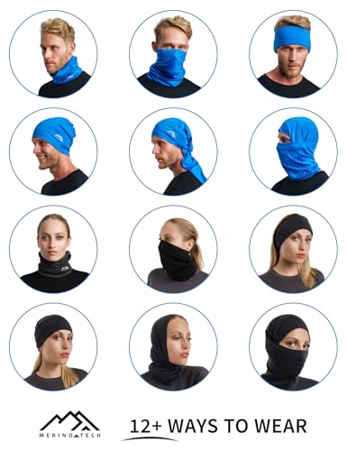 Merino.tech Merino Wool Ski Neck Gaiter - Face Mask Neck Warmer for Men & Women3