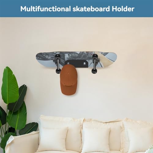 Support mural pour skateboard longboard snowboard fixation murale verticale