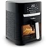 Moulinex Friteuse sans huile + Gril, Fenêtre amovible, Capacité XL 4,6 L, Jusqu'à 6 personnes, Air Fryer, Écran tactile, 8 programmes automatiques, Easy Fry & Grill Vision, EZ506820