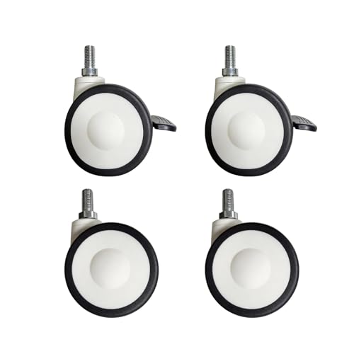 EldHilfe Heavy Duty Care Bed Replacement Casters - 3 Inch Diameter, M12*25 Screw, TPU+PA Material for Home Assistive Beds（4pc-Set）
