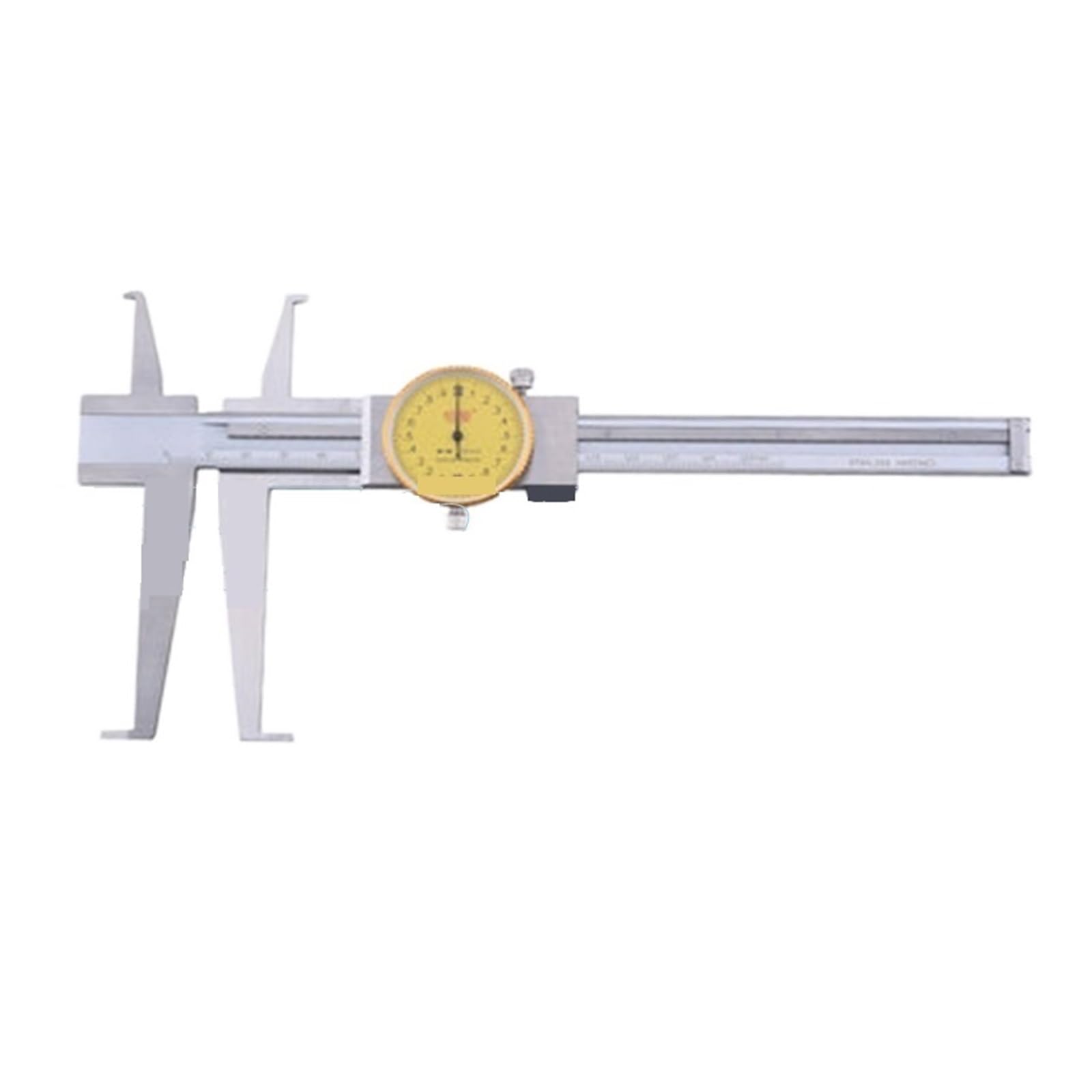 Bdayek One Color Vernier Calipers 9-150Mm/200Mm/300Mm 0.02Mm Inside Groove Dial Vernier Caliper Long Claws Bidirectional Shockproof Measure Tools(9-300Mm Dial)