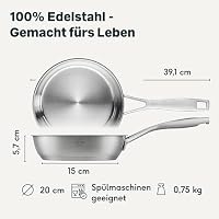 SILBERTHAL Edelstahl Pfanne Unbeschichtet 20 cm PFOS & PFOA & PTFE frei – Ansicht 7