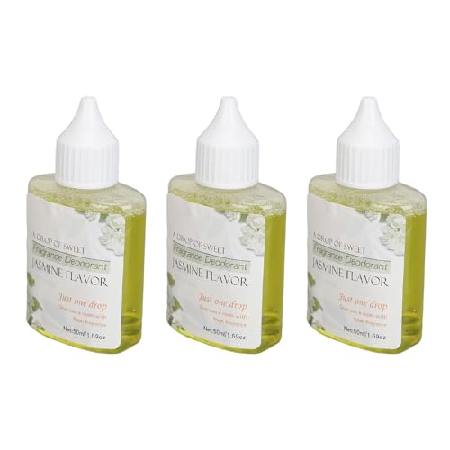 BRRNOO 3 Uds 50ml Fragancia Refrescante de Larga Duración a Jazmín Ambientador Eliminador de Olores para Baños Habitaciones áreas de Mascotas